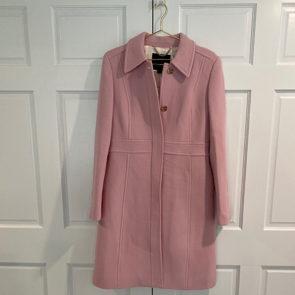 J. Crew Italian Double Cloth coat; rose pink; 3/4 length; 10T; 3/4